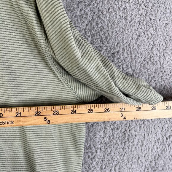 Van Heusen Studio Polo Shirt Mens Extra Large Green Striped Knit Short Sleeve - Picture 8 of 8